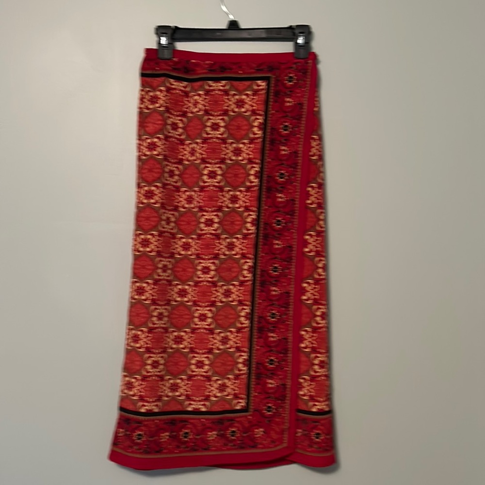 Sag Harbor petite size 6 red maxi skirt used